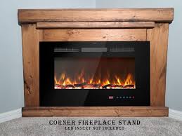 Free Standing Corner Fireplace Console