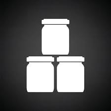 Baby Glass Jars Icon Stock Vector By