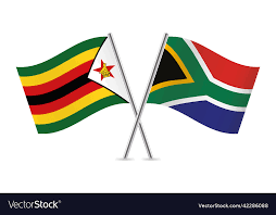 Zimbabwe And South Africa Crossed Flags