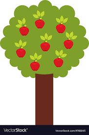 Apple Tree Isolated Icon Design Royalty