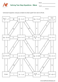 Two Step Equation Math Fun Worksheets