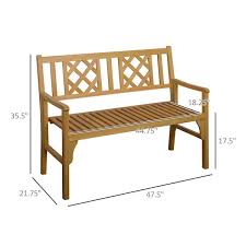 Outsunny Foldable Garden Bench 2
