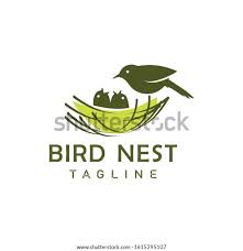 Bird Nest Logo Design Vector Icon Stock