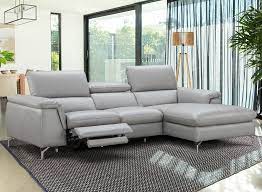 Light Gray Leather Sectional Sofa Set