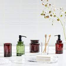 Apothecary Glass Bath Accessories