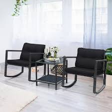 Costway 3 Piece Patio Rattan Furniture