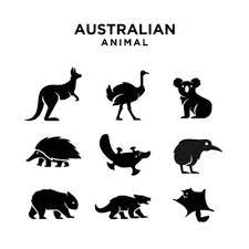 Australian Animals Silhouette Vector