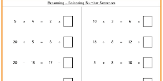 Balancing Number Sentences Ks1