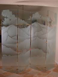 Glass Partitions Etched Carved Glass