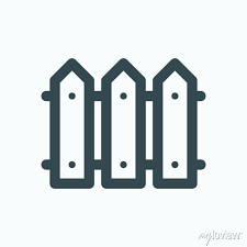 Wooden Fence Isolated Icon Garden