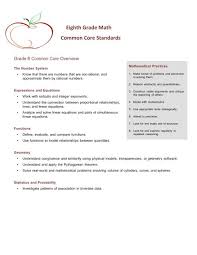 Grade 8 Math Common Core Standards