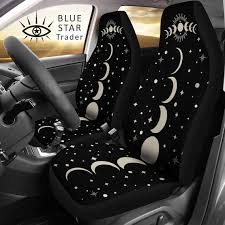 Moon Phases Car Seat Covers Set Of 2