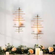 Wall Mounted Candle Sconces Holder Set