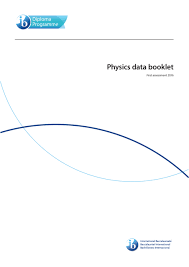 Physics Data Equations Sheet