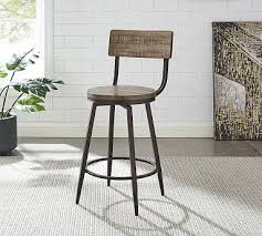 Arnold Reclaimed Wood Swivel Stool