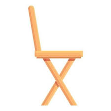 Home Wood Chair Icon Cartoon Vector