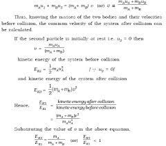 Inelastic Collision Kinetic Energy