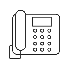 Landline Phone Linear Icon Thin Line