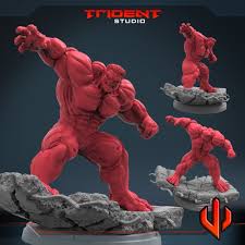 Red Hulk Fan Art Sculpted By Trident