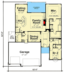2 Bed House Plan With Sunroom 42500db