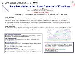 Iterative Methods For Linear Systems