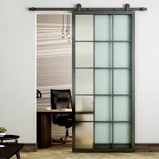 Modern Glass Barn Door Disassembled