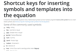 Shortcut Keys For Inserting Greek