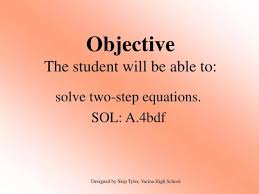 Ppt Solve Two Step Equations Sol A