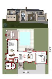 L Shaped House Design 3 Bedroom Floor