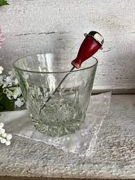 Vintage Crystal Ice Bucket Etched Glass