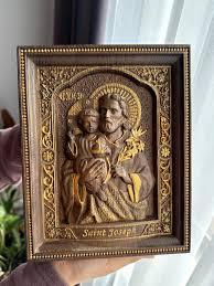 Saint Joseph Wood Carved Religious