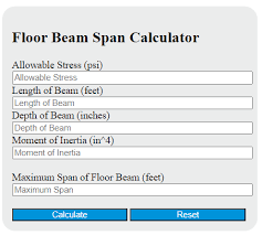 floor beam span calculator calculator