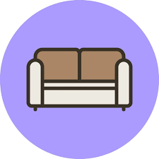 Couch Cozy Furniture Icon Flat Style