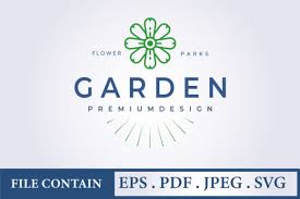 Flower Garden Beautiful Park Logo