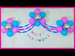 Very Easy Birthday Decoration At Home