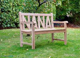 Engraved Wooden Name Garden Bench