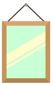 Mirror Hanging On Wall Cartoon Icon