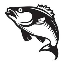 Bass Fish Silhouette Vector Art Icons