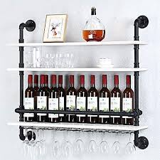 Pipe Shelving Wine Glass Rack