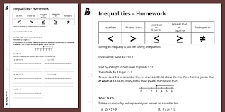 Maths Inequalities Homework Ks4 Maths