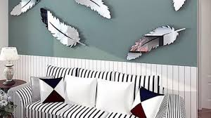 Wall Sized Feather Decorations On