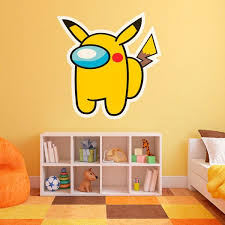 Wall Sticker Among Us Pikachu
