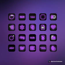 500 Purple Neon Ios App Icon Pack