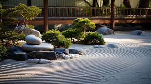 Zen Garden With Rocks And A Small Tree