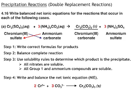 Ppt Precipitation Reactions Double