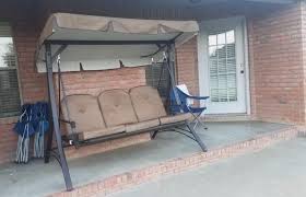 Cushioned Canopy Porch Swing Bed