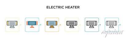 Electric Heater Vector Icon In 6