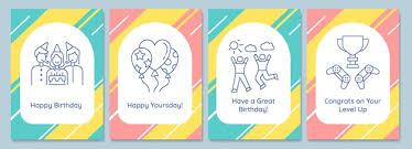 Celebrating Birthday Party Postcards