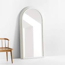 Lewes White Plaster Floor Mirror
