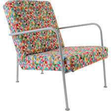 Vintage Armchair In Colourful Fabric